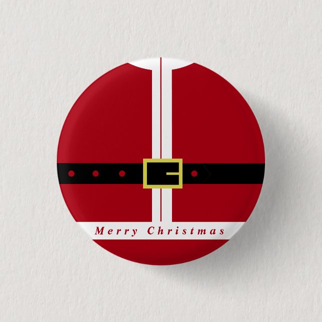 Weihnachtsgeschenk Funny Weihnachtsmann Design Button (Vorderseite)