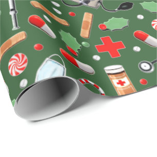 Weihnachtsgeschenk für Arzt oder Krankenschwester Geschenkpapier