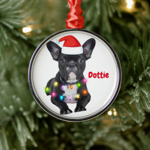 Weihnachtsgeschenk für Bulldoggen Ceram Ornament Aus Metall