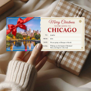 Weihnachtsgeschenk für Chicago-Reise Ticket Karte