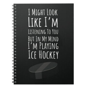 Weihnachtsgeschenk für das Hockey-Spieler-Sporttea Notizblock