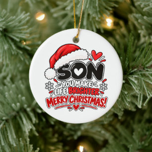 Weihnachtsgeschenk für den Sohn mit herzlichen Fei Keramik Ornament