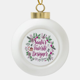 Weihnachtsgeschenk für den Weihnachtsmann Keramik Kugel-Ornament