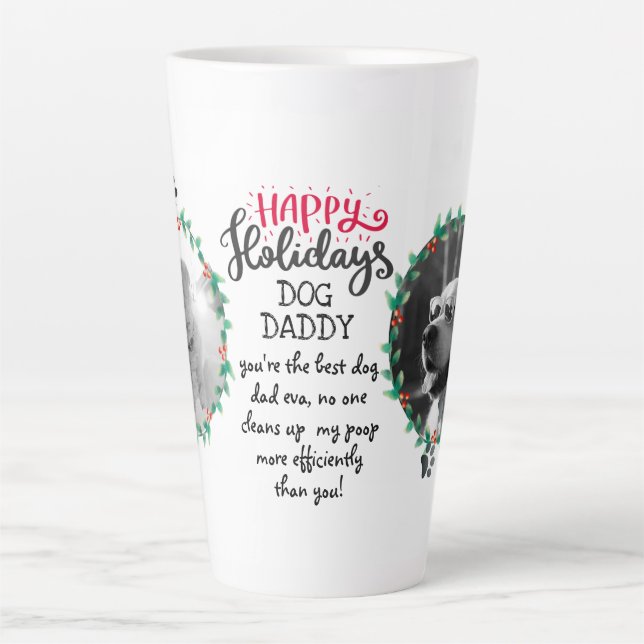 Weihnachtsgeschenk für DOG DADDY oder MOMMY 2 x FO Milchtasse (Vorderseite)