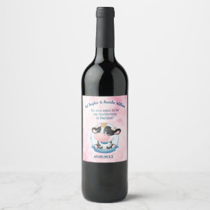 Weihnachtsgeschenk für Godeltern Weinkarte Weinetikett