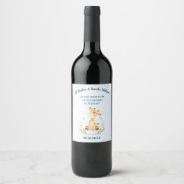 Weihnachtsgeschenk für Godeltern Weinkarte Weinetikett