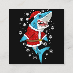 Weihnachtsgeschenk für Haie Weihnachtsgeschenke Quadratische Visitenkarte