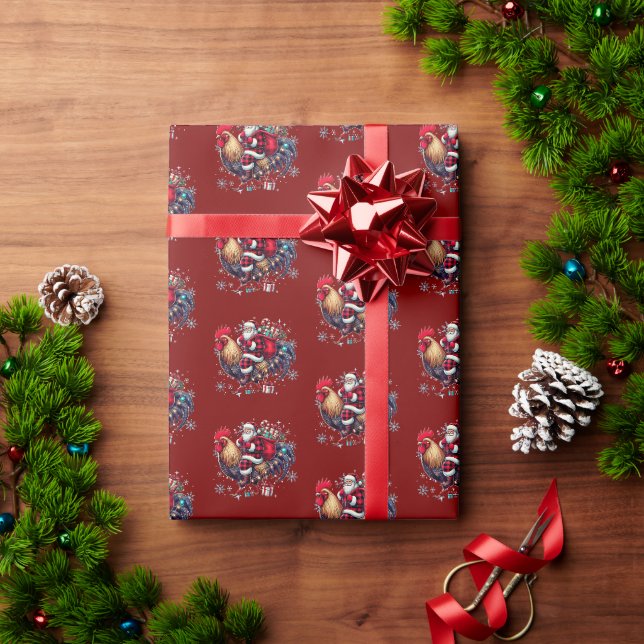 Weihnachtsgeschenk für Hühner | Santa Claus Chicke Geschenkpapier (Feiertagsgeschenk)