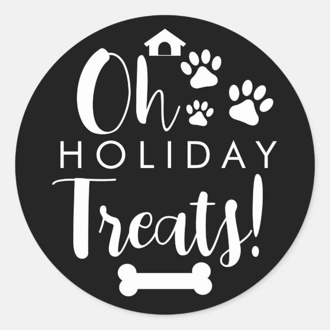 Weihnachtsgeschenk für Hunde, Fibel, Zollkeks Runder Aufkleber (Vorderseite)
