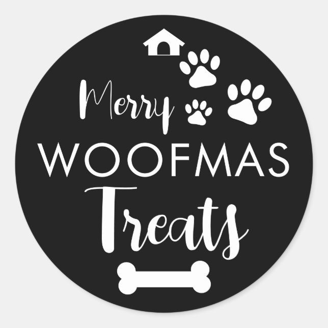 Weihnachtsgeschenk für Hunde, Fibel, Zollkeks Runder Aufkleber (Vorderseite)