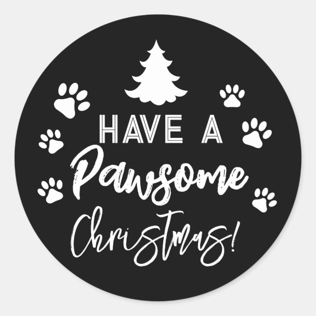 Weihnachtsgeschenk für Hunde, Fibel, Zollkeks Runder Aufkleber (Vorderseite)