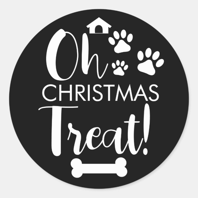 Weihnachtsgeschenk für Hunde, Fibel, Zollkeks Runder Aufkleber (Vorderseite)