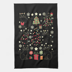 Weihnachtsgeschenk für Katzenliebhaber für Katzenb Geschirrtuch