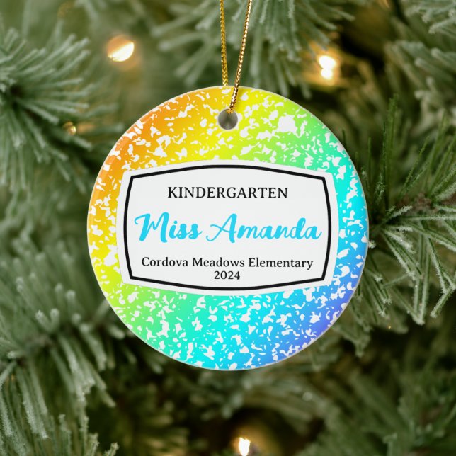 Weihnachtsgeschenk für Kompositionslehrer Keramik Ornament (Baum)