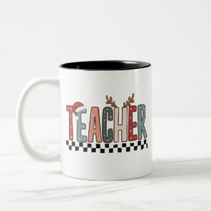 Weihnachtsgeschenk für Lehrer Winterferien Zweifarbige Tasse