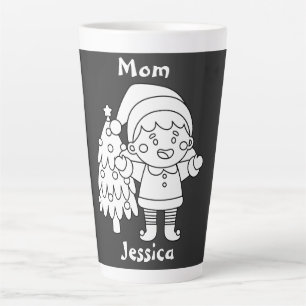 Weihnachtsgeschenk für Mama/Ehefrau, personalisier Milchtasse