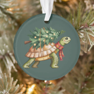 Weihnachtsgeschenk für Meeresschildkrötenliebhaber Ornament
