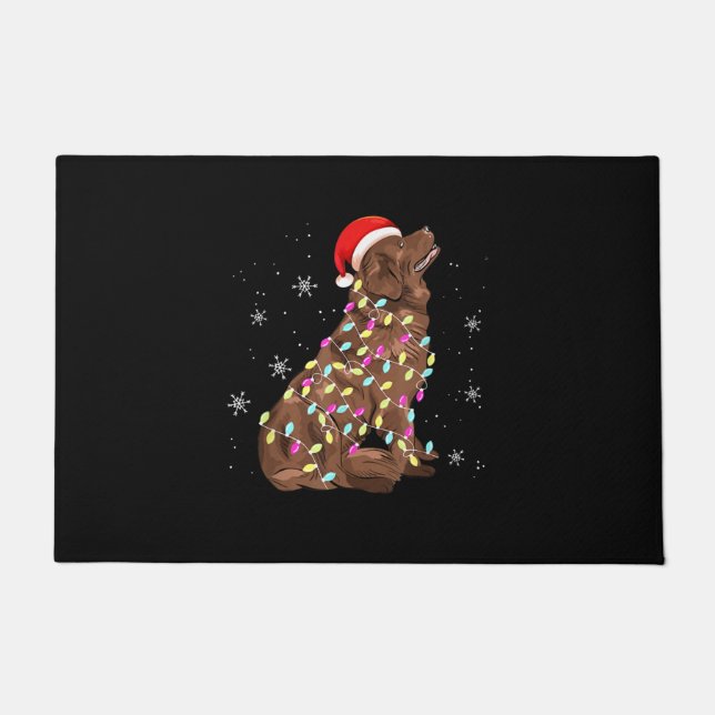Weihnachtsgeschenk für Neufundländer |lustiger Hun Fußmatte (Vorderseite)