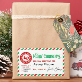Weihnachtsgeschenk für Nordpol Rechteckiger Aufkleber