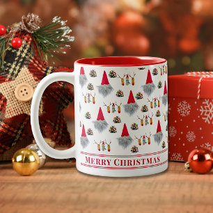 Weihnachtsgeschenk für Papa – Gnom- und Rentiere-M Tasse