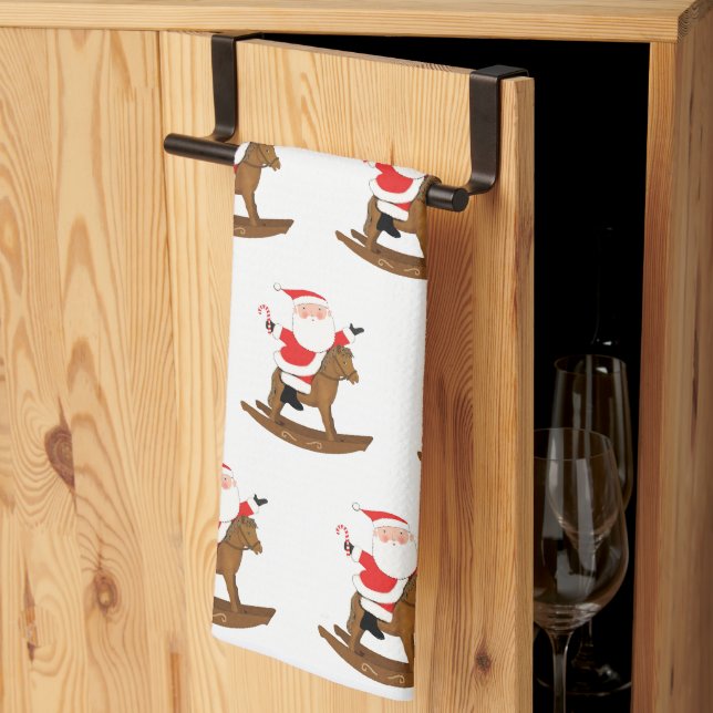 Weihnachtsgeschenk für Reittiere Geschirrtuch (Drittel gefaltet)
