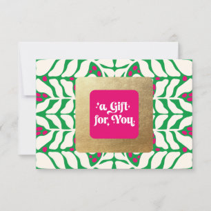 Weihnachtsgeschenk für Rosa und Grün
