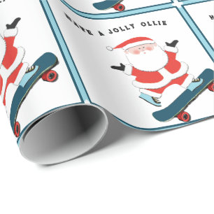 Weihnachtsgeschenk für Skateboard Geschenkpapier