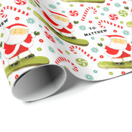 Weihnachtsgeschenk für Snowboard Geschenkpapier