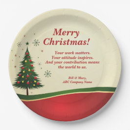 Weihnachtsgeschenk für Unternehmen oder Konzernnam Pappteller