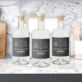 Weihnachtsgeschenk für Vater-Minimalisten Alkoholflaschenetikett