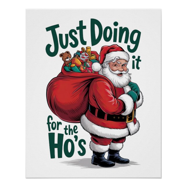 Weihnachtsgeschenk für Weihnachtsmann Poster (Vorderseite)