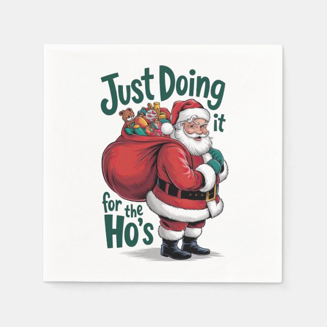 Weihnachtsgeschenk für Weihnachtsmann Serviette (Vorderseite)