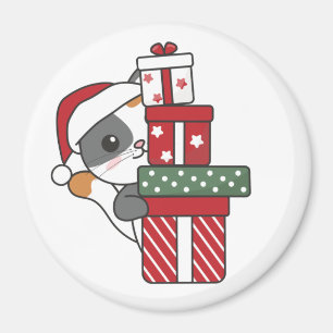 Weihnachtsgeschenk für Wintertiere Katzen Magnet