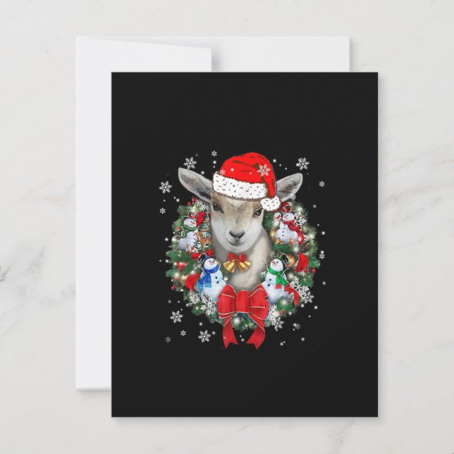 Weihnachtsgeschenk für Ziegen Weihnachtsschmuck Einladung (Vorderseite)