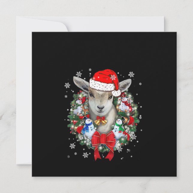 Weihnachtsgeschenk für Ziegen Weihnachtsschmuck Einladung (Vorderseite)