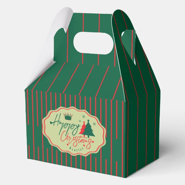 Weihnachtsgeschenk Gefallen Boxen Geschenkschachtel (Vorderseite)