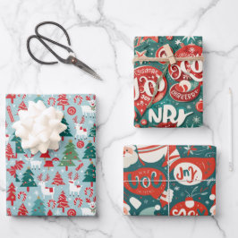 Weihnachtsgeschenk Geschenkpapier Set