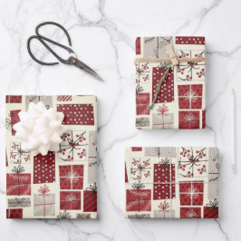 Weihnachtsgeschenk Geschenkpapier Set
