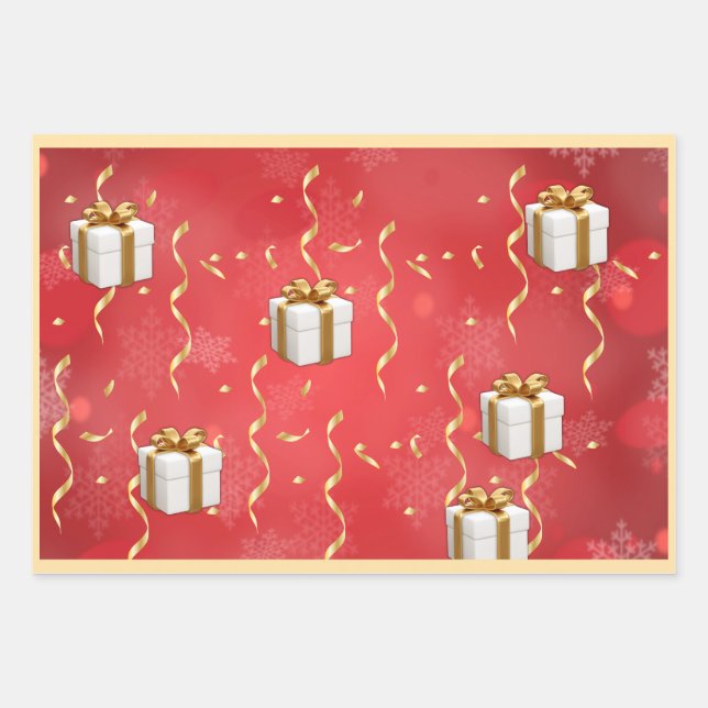 Weihnachtsgeschenk Geschenkpapier Set (Vorderseite)