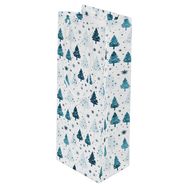 Weihnachtsgeschenk Geschenktüte Für Weinflaschen (Vorderseite Schrägansicht)