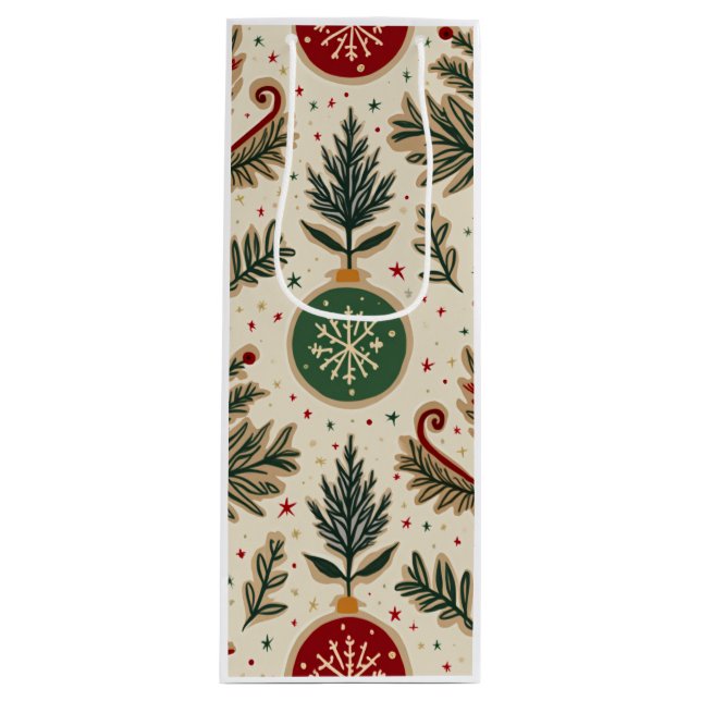 Weihnachtsgeschenk Geschenktüte Für Weinflaschen (Vorderseite)