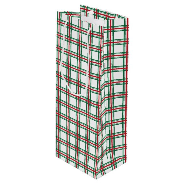 Weihnachtsgeschenk Geschenktüte Für Weinflaschen (Vorderseite Schrägansicht)
