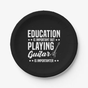 Weihnachtsgeschenk Gitarrenspielen ist wichtig Pappteller
