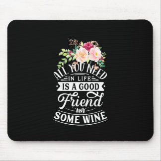 Weihnachtsgeschenk | Guter Freund und etwas Wein Mousepad
