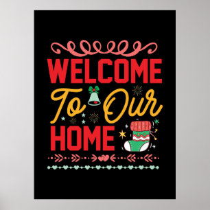 Weihnachtsgeschenk Herzlich Willkommen auf unserer Poster