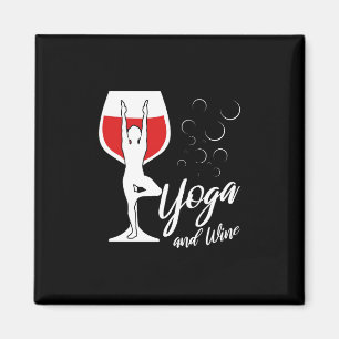 Weihnachtsgeschenk I Liebe Yoga und Wein Magnet