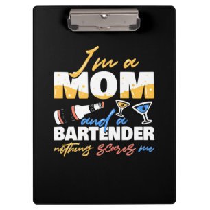 Weihnachtsgeschenk Ich bin eine Mama und ein Bar Klemmbrett