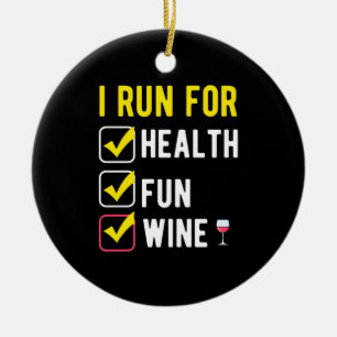 Weihnachtsgeschenk   Ich Laufe für Gesundheit Spaß Keramik Ornament