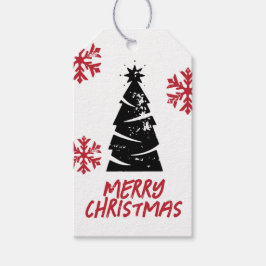 Weihnachtsgeschenk im Stil der Briefmarke Geschenkanhänger