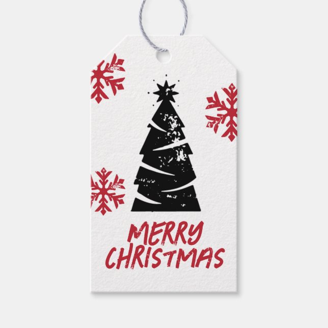 Weihnachtsgeschenk im Stil der Briefmarke Geschenkanhänger (Vorderseite)